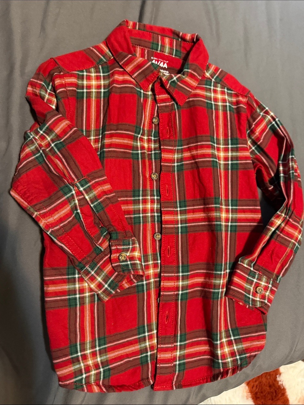 BOGO Carter's Red Green Plaid Button-Down Shirt
